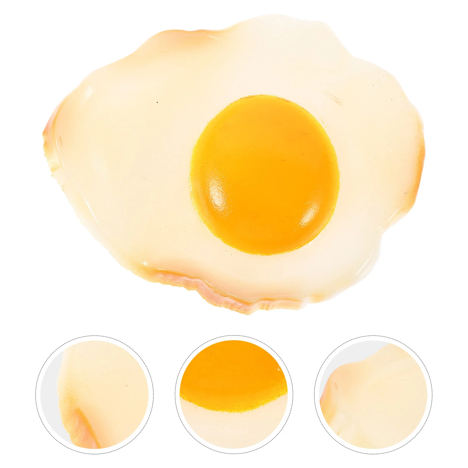 

Models Simulated Food Kitchen Decor Prop Plastic Fried Egg Display Pretend Funny Playthings