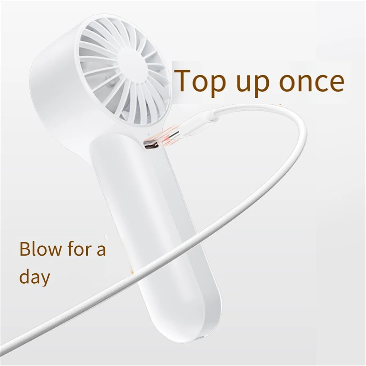 USB Rechargeable Mini Handheld Fan Portable Outdoor High Speed Large Airflow Handheld Small Fan image 6