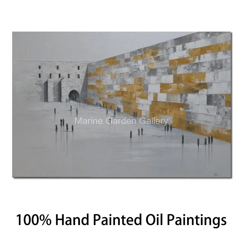 

Большая абстрактная картина с текстурой золота «Иерусалимский Котель», ручная роспись, еврейское настенное искусство, художественное полотно для декора гостиной