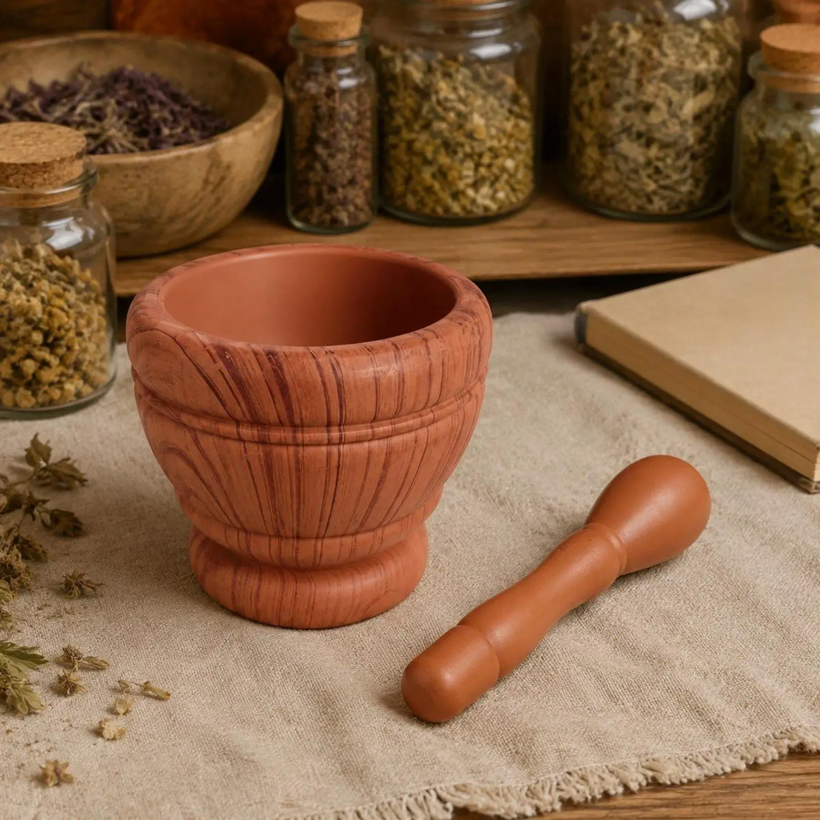 Garlic Press Compact Garlic Mortar Ergonomic Pestle PP Kitchen Mortar Grinder Spices for Small Batches