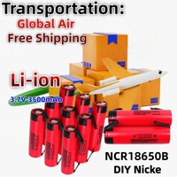 NCR 18650GA 30A discharge 3.7V alto rendimiento 3500mAh 18650 rechargeable battery toy flashlight lithium battery + DIY Nicke