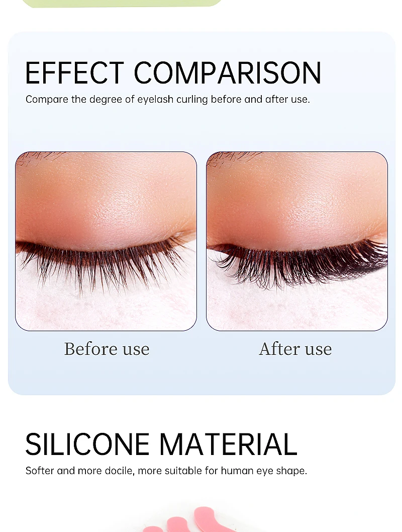 6 stücke wieder verwendbare Silikonst reifen Wimpern verlängerung Patch weiche Dauerwelle Wimpern Locken wickler Augen polster Wimpern lift Klebeband Make-up-Tools – Detail 7