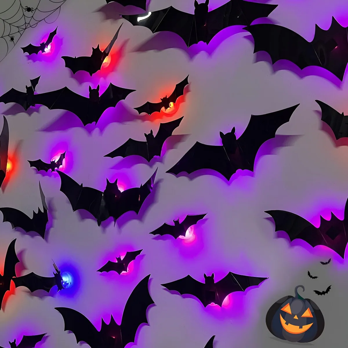

12Pcs Halloween 3D Bat LED Flash Wall Stickers Party Atmosphere Decorative Toys for Home Decor