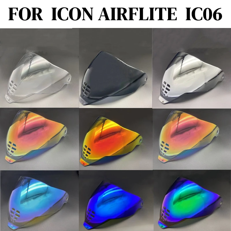 

ICON Airflite IC-06 Visor Motorcycle Helmet Shields Uv Protection Moto Cascos Visera Faceshield Sunshield Lens Windshield