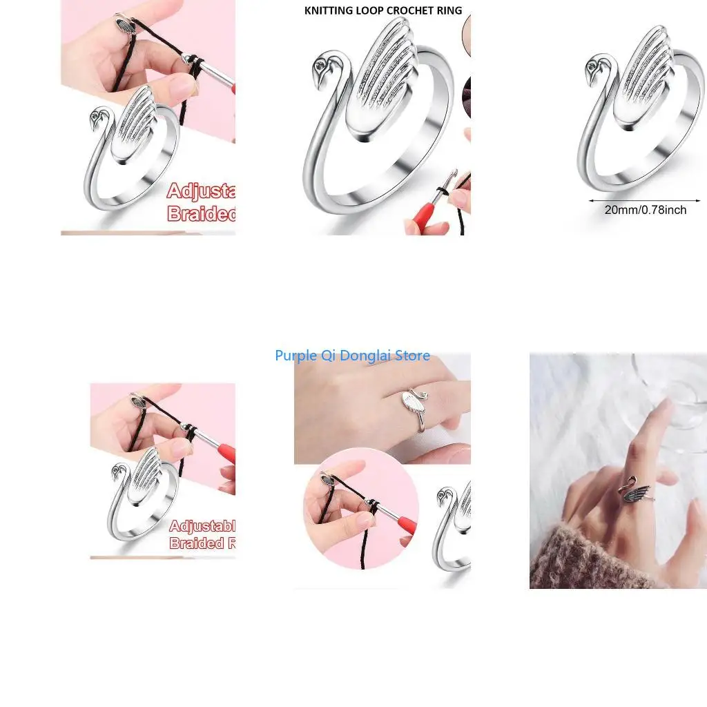 L21E Open Finger Ring Trendy Band Ring Adjustable Promise Ring Jewelry Gift