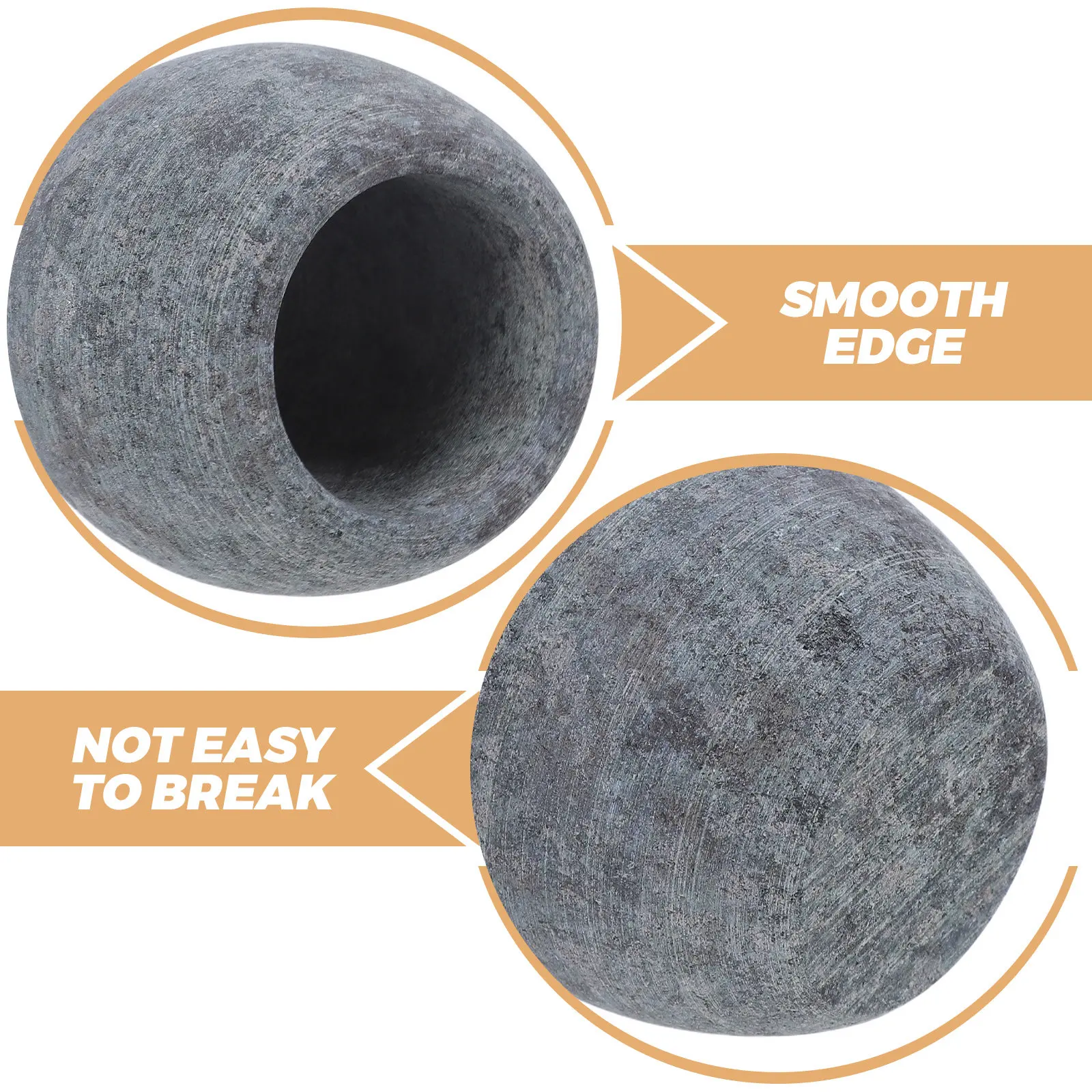 Sauna Aromatherapy Stone Cup Natural Rock Essential Oil Diffuser Round Oil Holder for Home Office Spa Air Purifying Fragrance