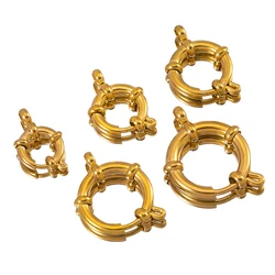 4pcs 10 12 14 16 18mm Stainless Steels Spring Clasps Round Sailor Clasp Bracelet Connector DIY Clavicle Necklace Jewelry Makings