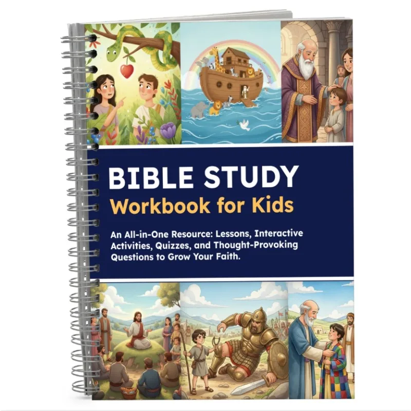 ‌Bible Study Workbook for Kids: A Complete Resource with Lessons, Interactive Activities, Quizzes & Questions To Build Faith‌