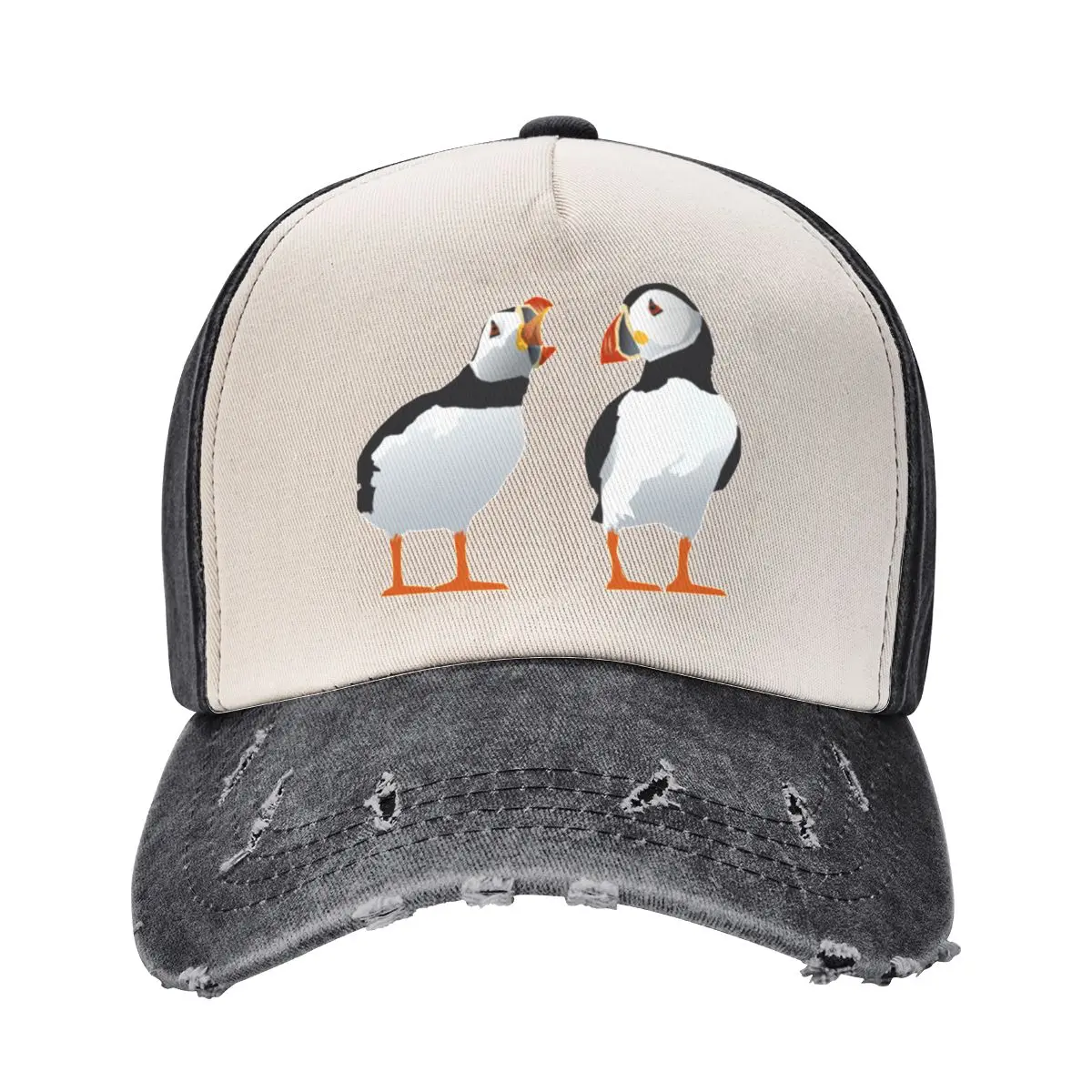 Shouty Puffin Baseball Cap Streetwear sun hat Snap Back Hat Golf Wear Designer Man Women's