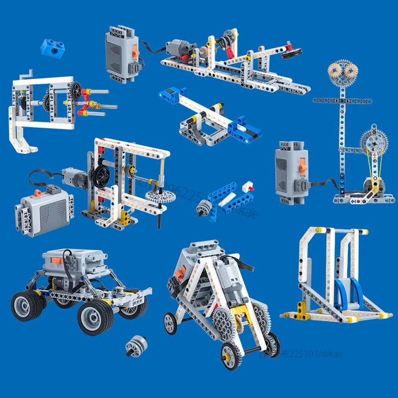 STEM 9686 ensemble éducatif technique blocs de construction simples et motorisés écoliers apprentissage fonction de puissance briques enfants jouet
