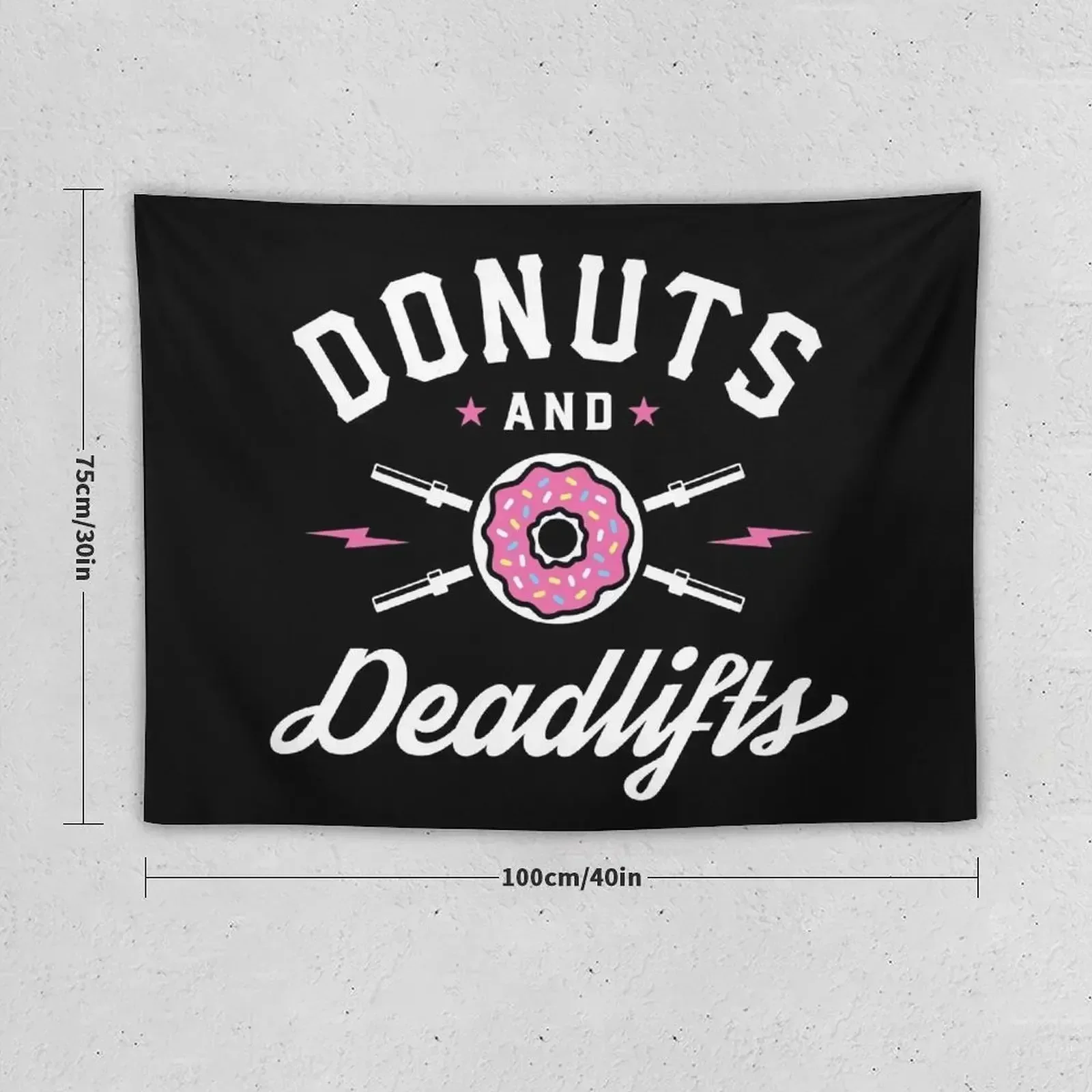 Donuts And Deadlifts Tapestry Things To Decorate The Room Bedroom Decor Funny Tapestry