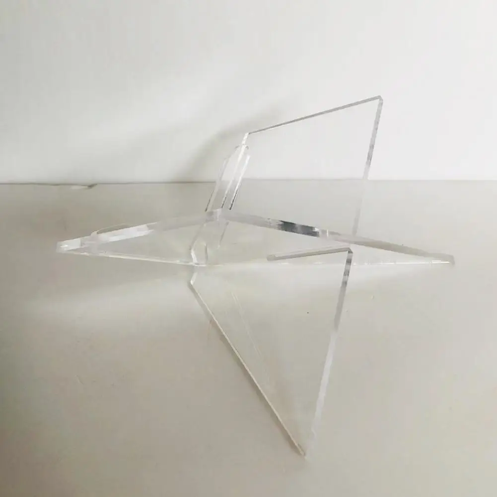 Durable Bookshelf Space-saving Acrylic Book Holder Easy-to-install Rack for Home Study Kitchen Clear Display Stand Shelf