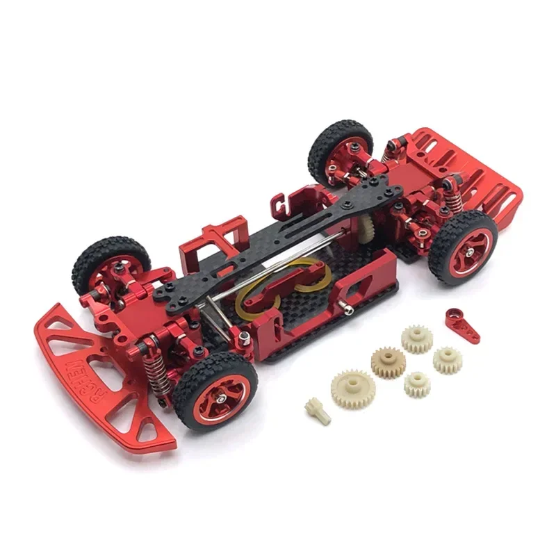 

WLtoys 1/28 284131 k979 k989 k999 RC Car Metal Upgrade Gearbox, Modified Chassis Second Floor Steering Gear Seat and Other Parts