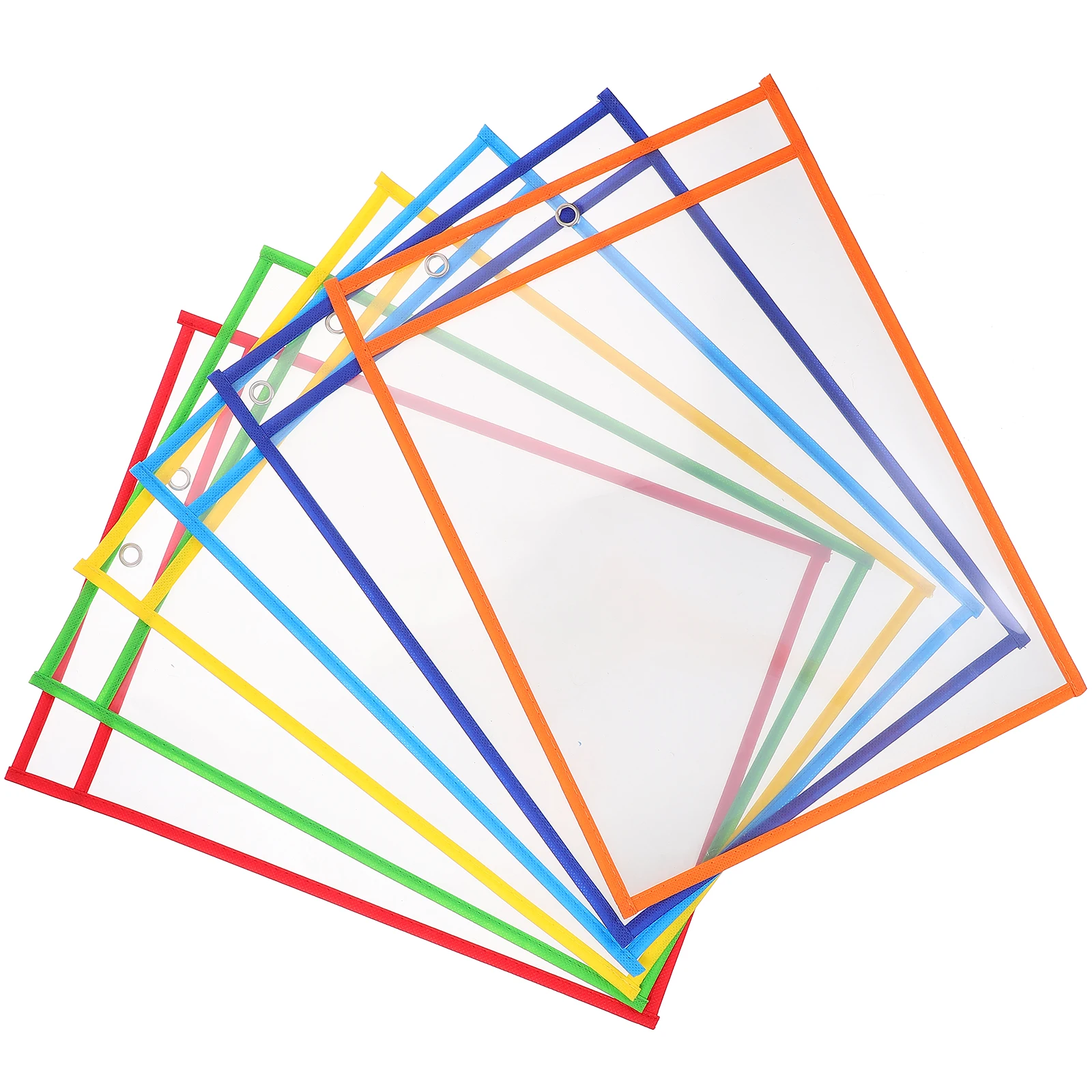 6 Pcs Scrapbook File Rack Accessories Office Transparent Non-woven Fabric Paper Sheet-protectors
