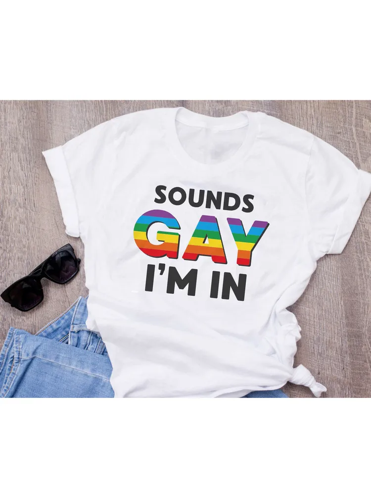 

Звуки Гей, я в ЛГБТ, женская рубашка Love Win, повседневные рубашки с радужным принтом, лесбиянка Love Is Love, женская футболка 90-х годов, футболка в стиле Харадзюку