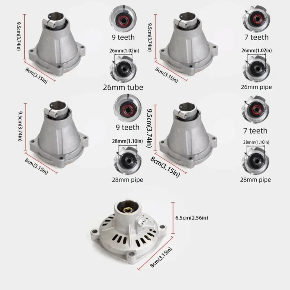 26mm Output Block Mower Connection Plate 28mm Output Block 7 Teeth Clutch Drum Housing Block Assembly 9 Teeth Lawn Mower Parts