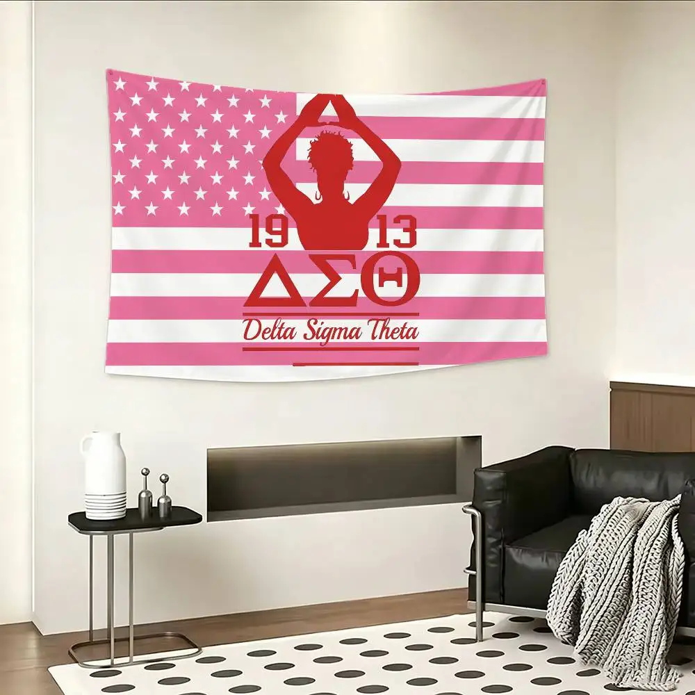 D-Delta S-Sigma Theta Flag Outdoor Decorations for Bedrooms Home Decor Items Decoration Banners