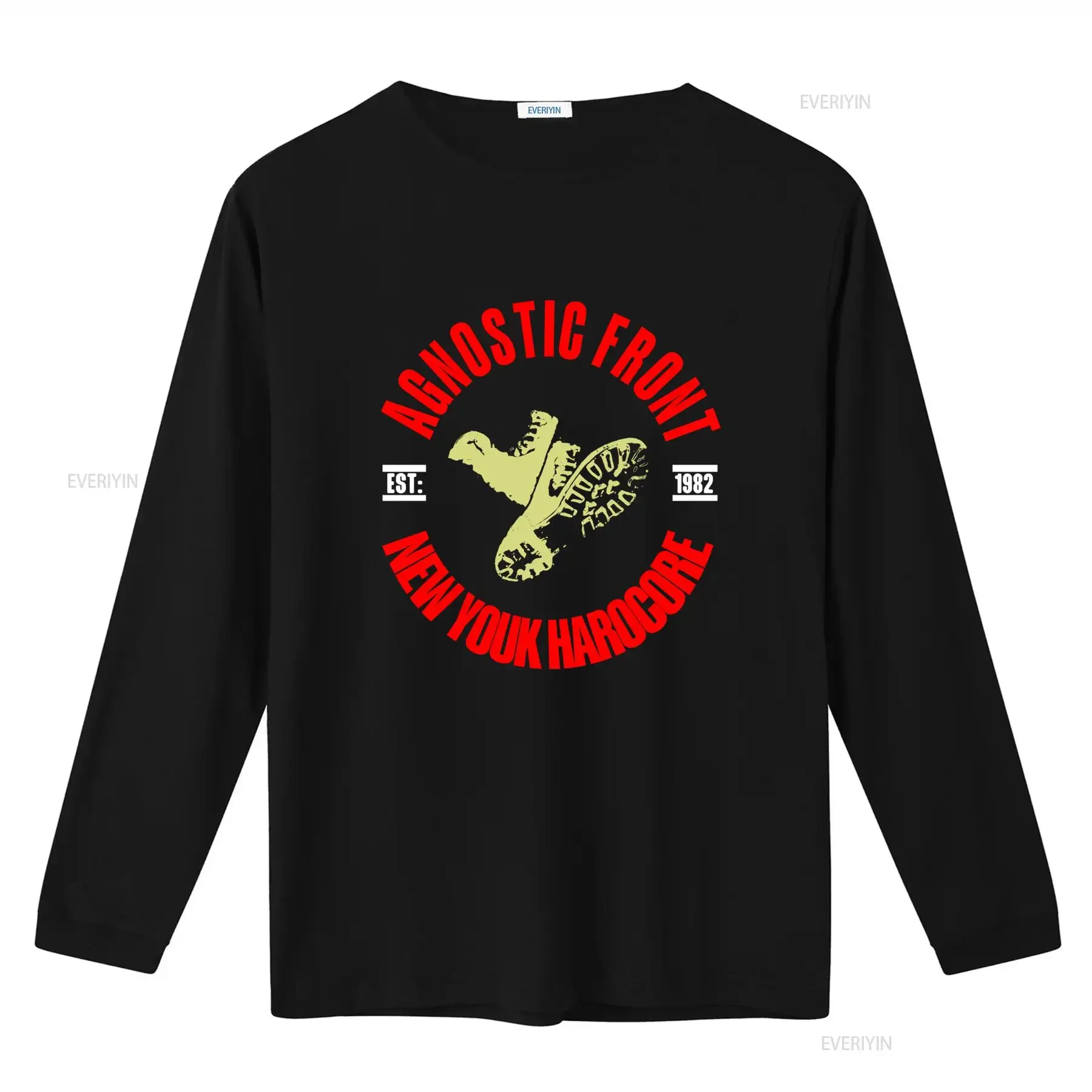 Agnostic Front New York Hardcore Vintage Rare Men's Size XL T Shirt Est 1982 Print vintage Washed Stylish fashion Slightly
