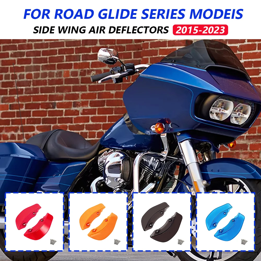 Deflectores de Aire Laterales para Motocicleta, Flank Breeze Splitter Pod para Harley Touring Road Glide Special FLTRX 2015-2023 2022 2021, Nuevos