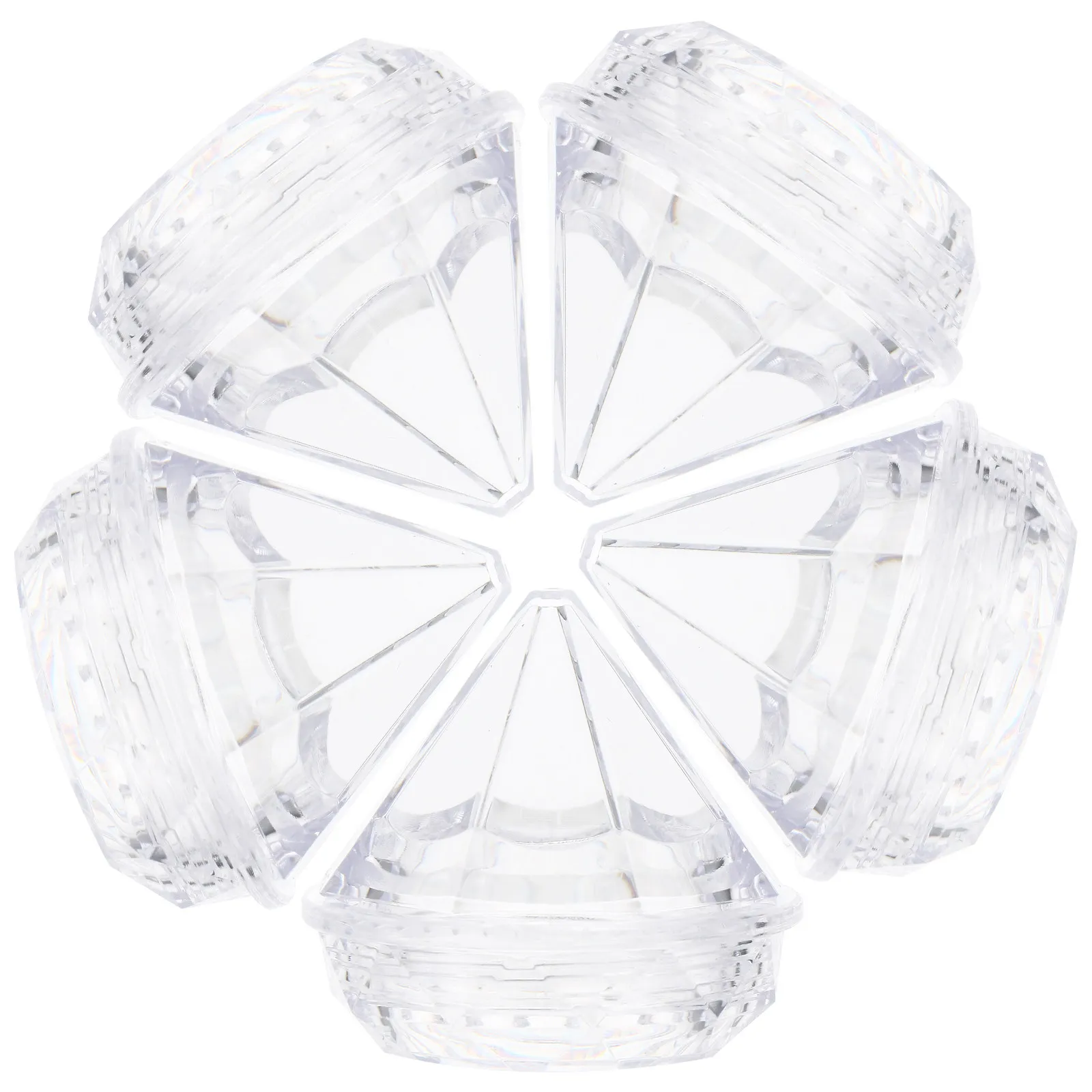 

50Pcs 5G Diamond Cut Sub Bottles High Quality Plastic Cream Jars Compact Portable Travel Cream Boxes Cosmetics Sub Jars