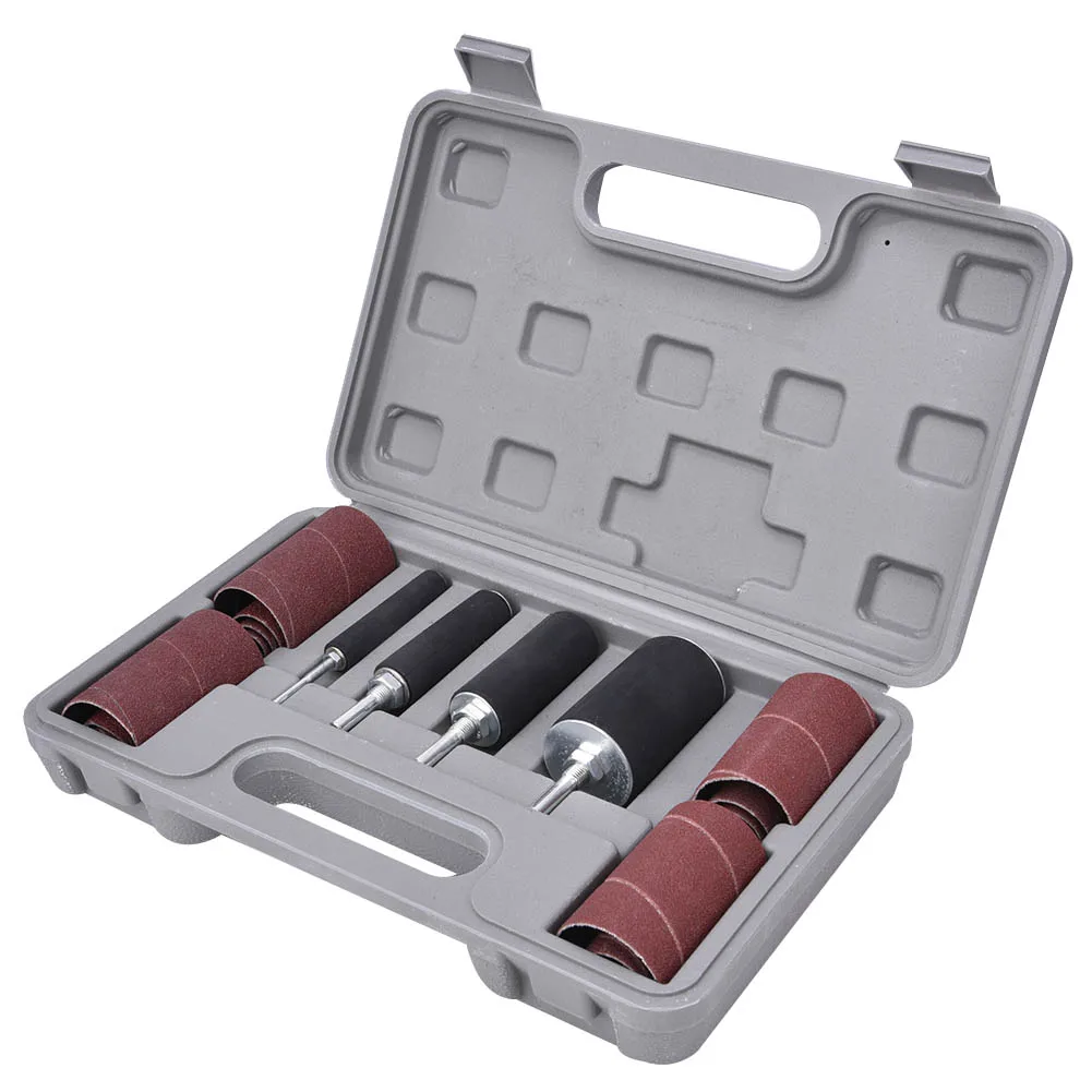 

Spindle Sander Drum Kit Sanding Belt Rubber Mandrels Spindle +Sanding Sleeves with Case, for Woodworking Drill Rotary Tool