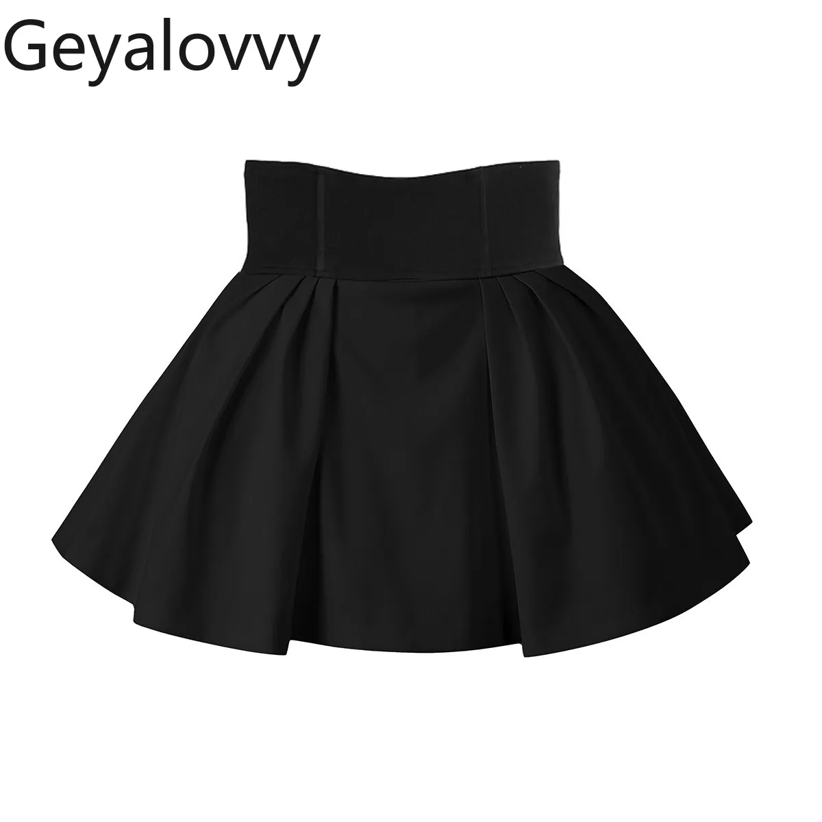 

3D Waist-Cinching Puffy Mini Skirt 2026 New Japanese Sweet Cute Girl High Waist Slimming Black A-Line Pleated Short Skirts