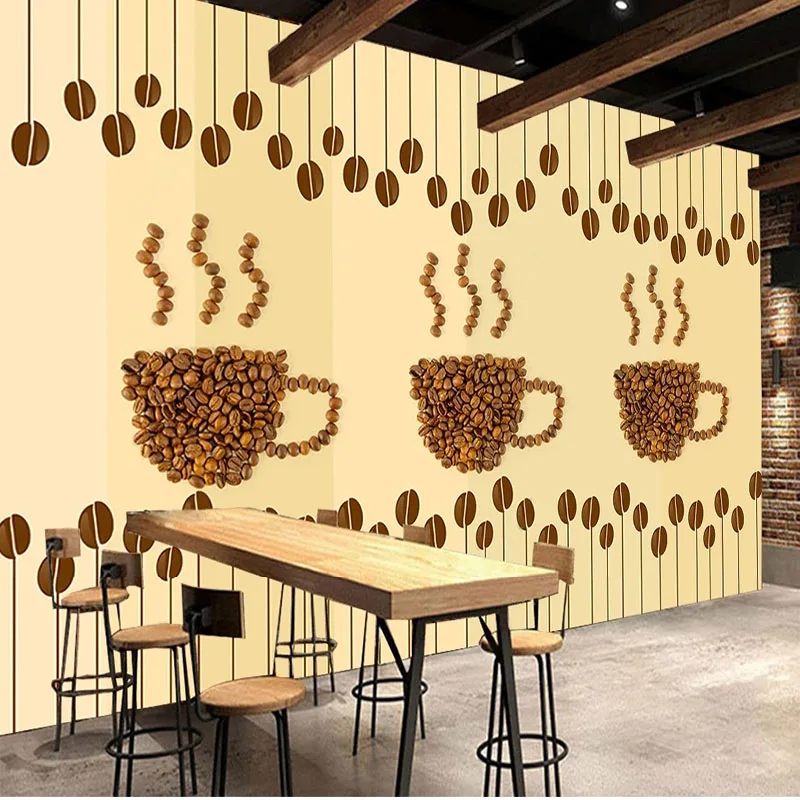 

Custom Any Size 3D Mural Wallpaper Simple Feelings Cafe Leisure Tea Restaurant Afternoon Tooling Background Wall Papel De Parede