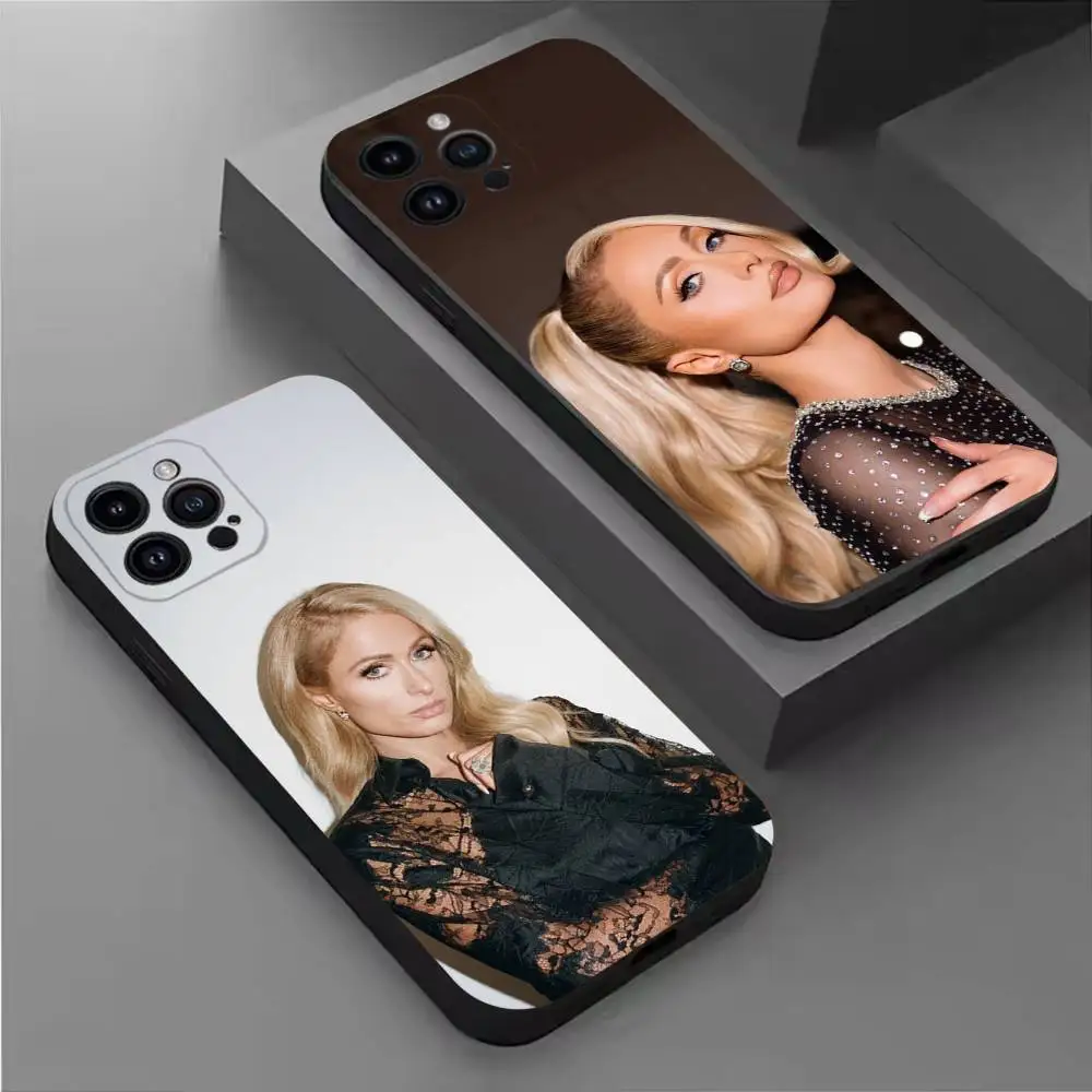 

P-Paris H-Hilton Phone Case For iPhone 17,16,15,14,13,12,11 Plus,Pro Max,XS,X,XR,SE,Mini,8,7,Soft Silicone Black Cover