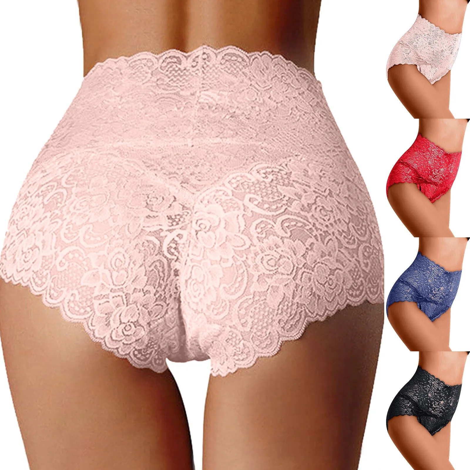 Sexy Women's Underwear Solid Color Transparent Lace Embroidery Underwear Hot Women Underpants Japanese Style Underwear Thong