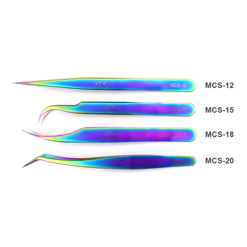 Stainless Steel Eyelash Extension Tweezers Anti-static Anti-magnetic Lash Tweezer 3D Fan Volume Lashes Makeup Tool