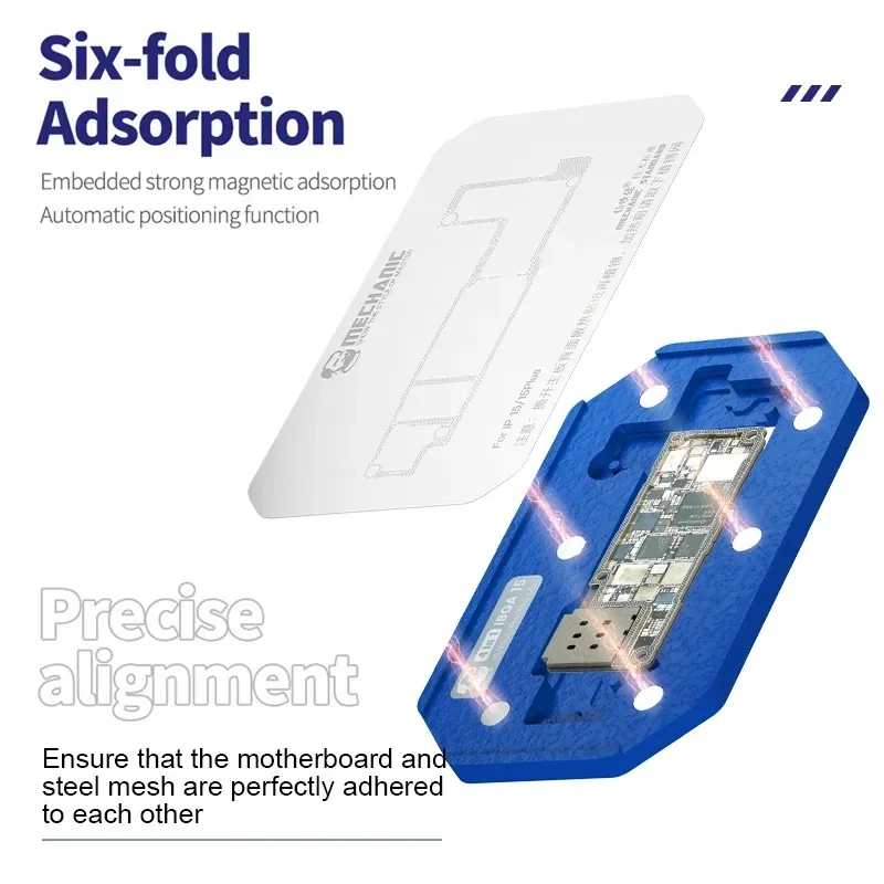 MECHANIC IBGA 15 Mid-level Positioning Ball-Planting Platform High Temperature Resistance Planting Tin Template Tool