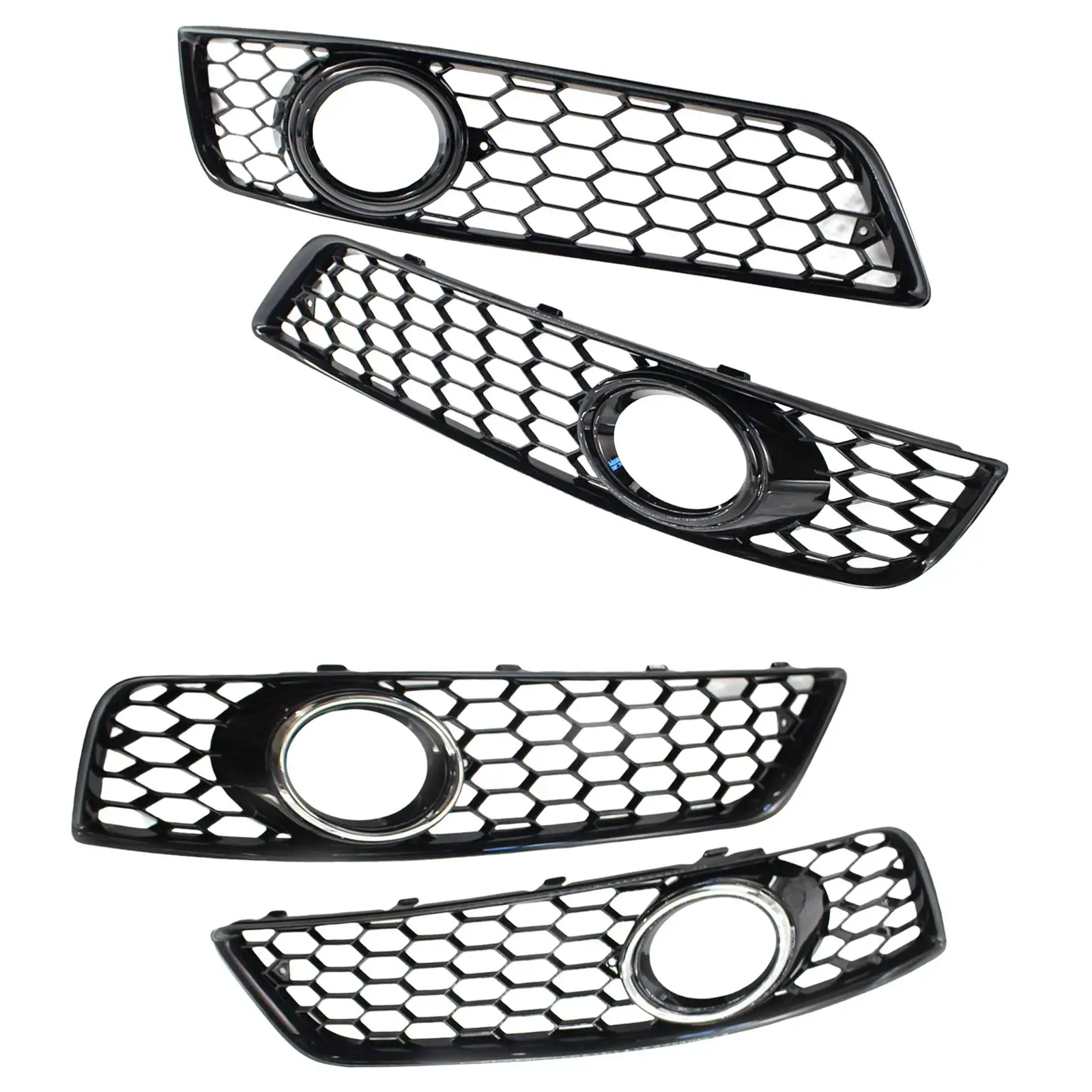 2Pcs Front Fog Light Grill Cover for Audi A3 8P 2009-2013 Replacement