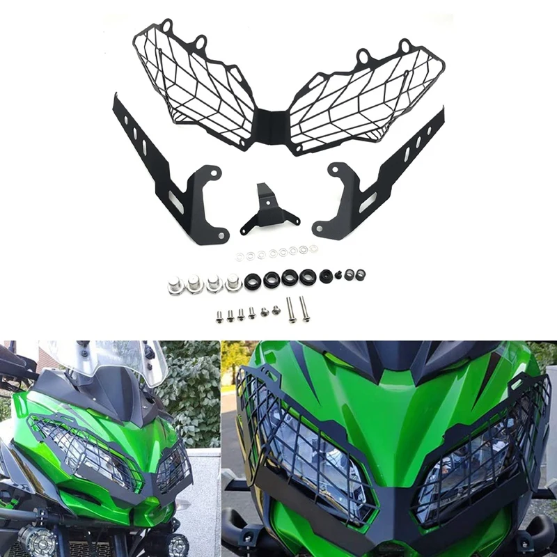 カワサキヘッドライト保護カバー,ヘッドライトガード,versys 1000 2019-2022