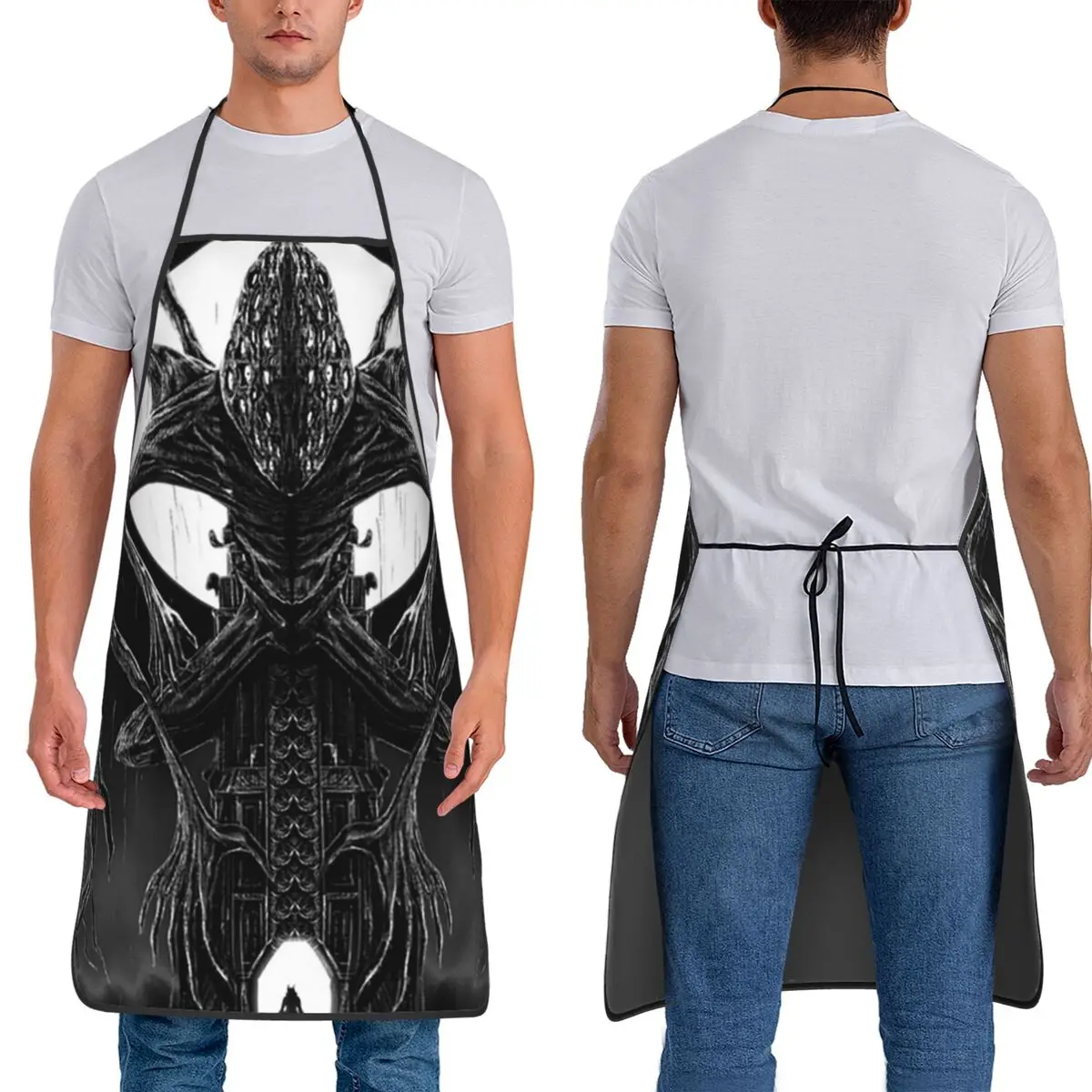 

Фартук Amygdala Hunter, фартук шеф-повара, приготовления пищи, выпечки, водонепроницаемый нагрудник, кухонный сарафан для чистки для женщин и мужчин, живопись