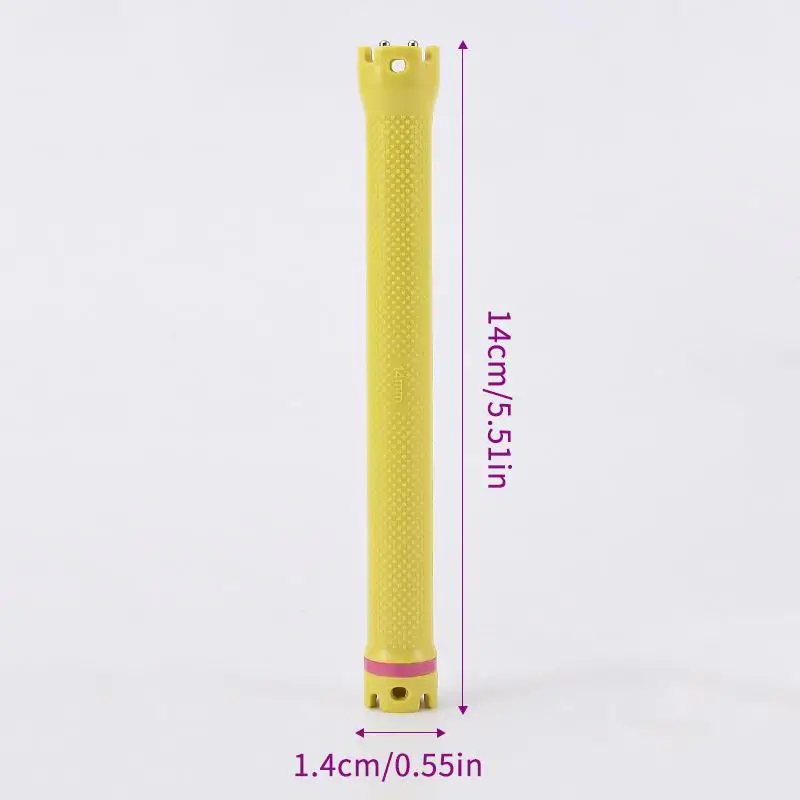 Electric Heated Curlers Bars Rollers Hair Salon Barber 140mm 24V Digital Hair Hot Perm Rods Yellow French Wavy Hair Maker