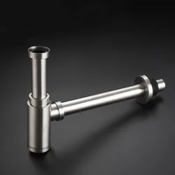 304 Stainless Steel Bathroom Siphon Sink Drain Pipe Basin Drain Siphon Nickel/Chrome Basin Bottle Trap Drain Set Accessories
