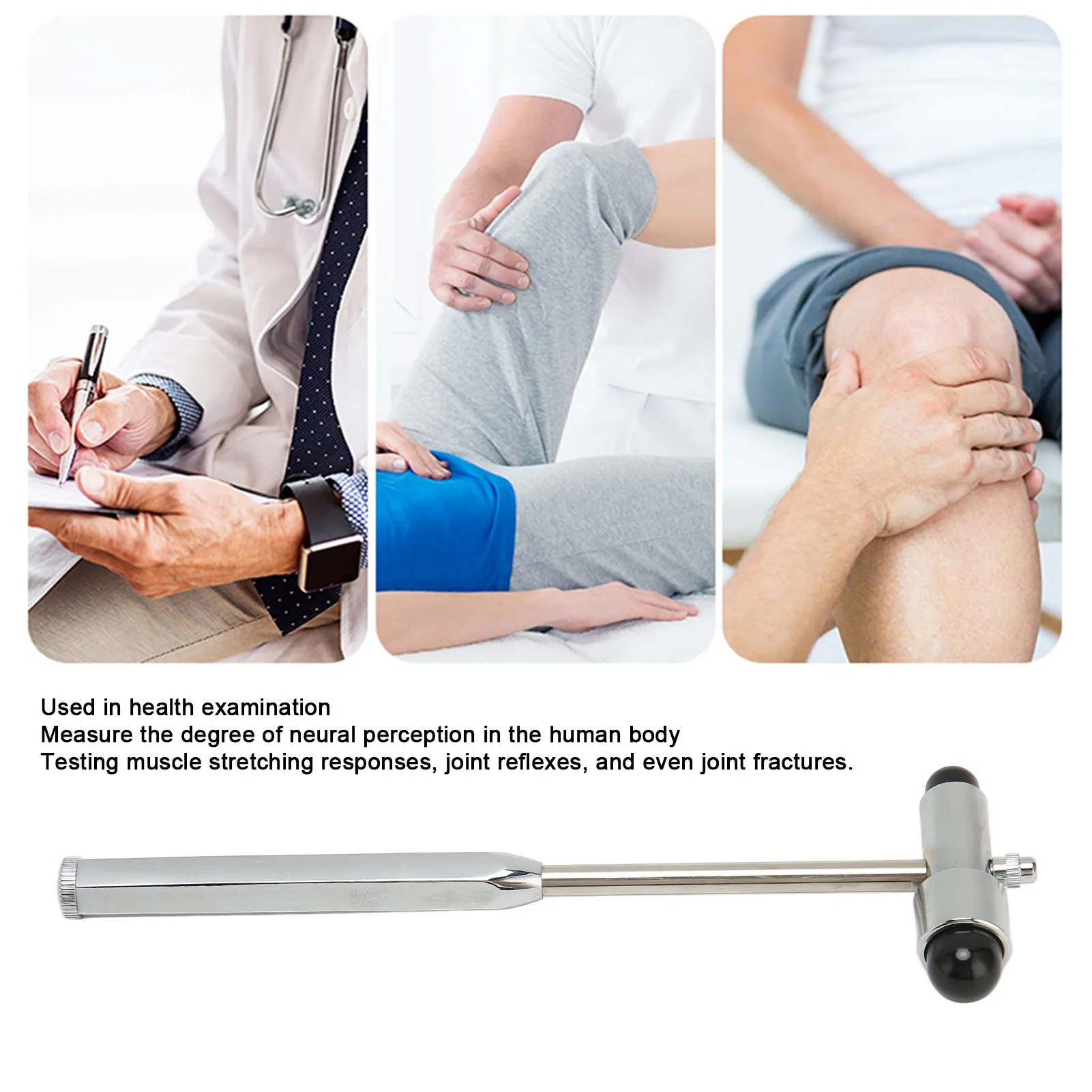 

Diagnostic Hammer Manual Massage Hammer Neurological Massage Hammer T Shaped Comfortable Grip Handheld Massager Stick for Joints