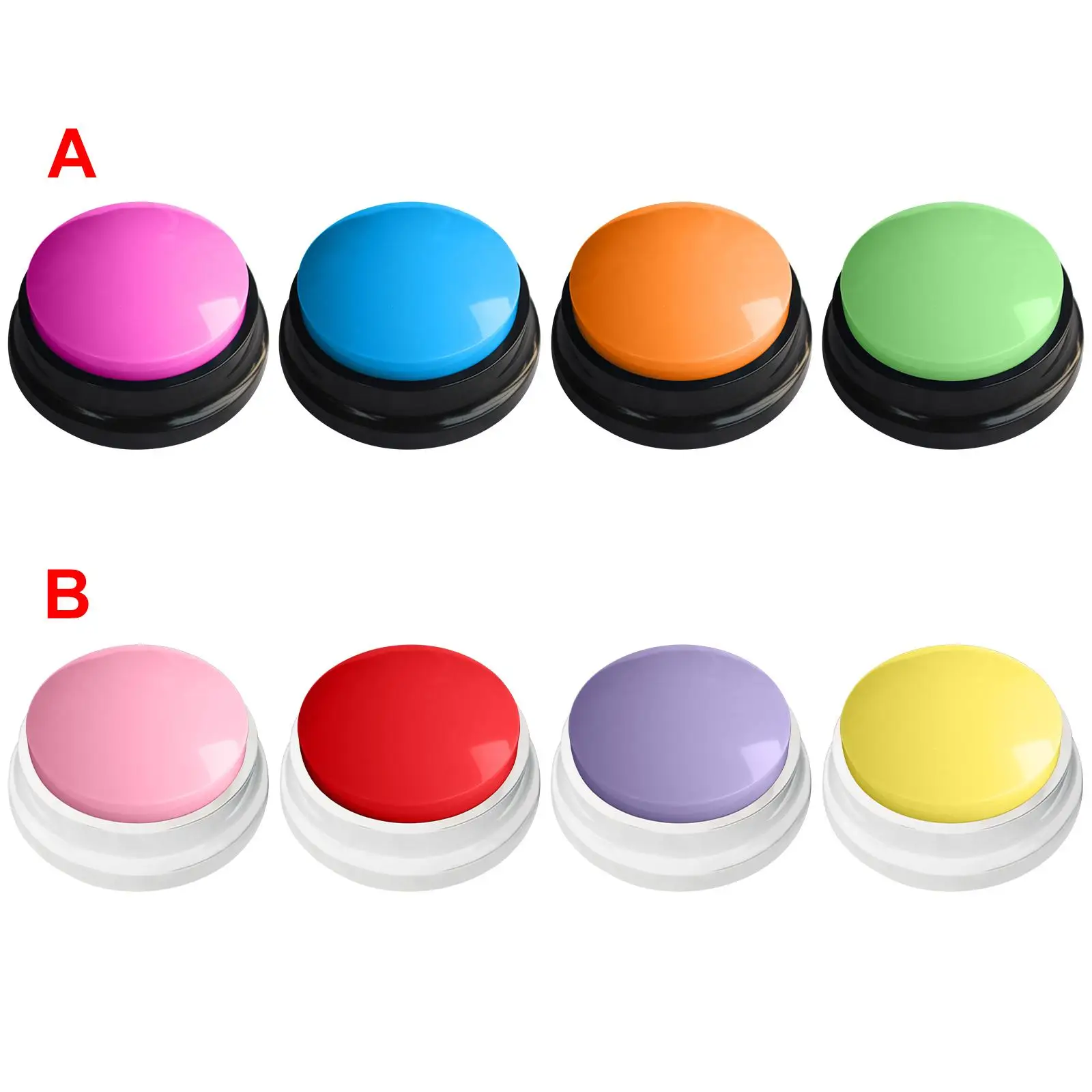 4x Talking Buttons Dogs Recording Sound Button Party Noise Makers for Pet