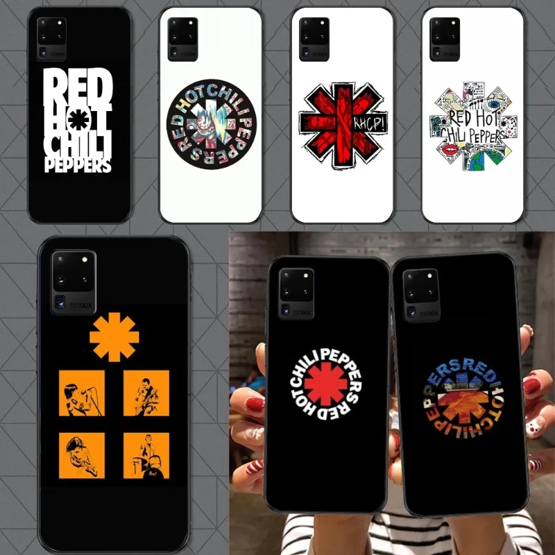 Red RHCP P-Peppers Phone Case for Samsung A91 A81 A73 A72 A71 A30S A20 A12 A13 A52 A53 4G 5G Black Soft Cover Funda Shell