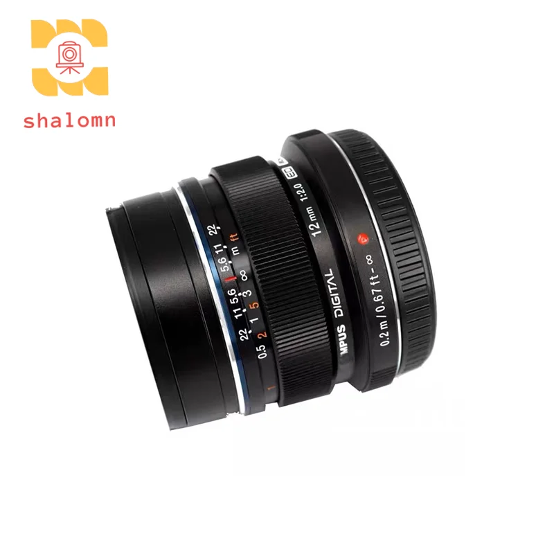 Nueva lente de enfoque fijo gran angular Original de 12mm 2,0 para Olympus M43 E-mount EM10 EM5 EP5 EP3 EM10-1 OM5 EP7 EPM2 12 F2