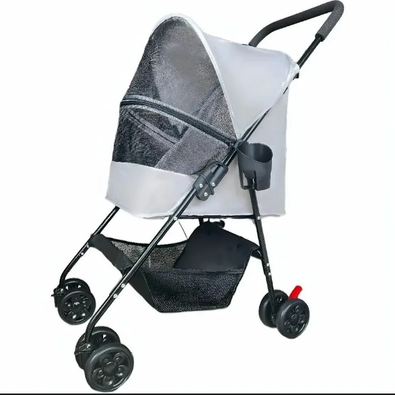 Pet Strollers Universal for Cats and Dogs Large Space Comfortable Dog Strollers Easy To Fold Pet Cart Supplies