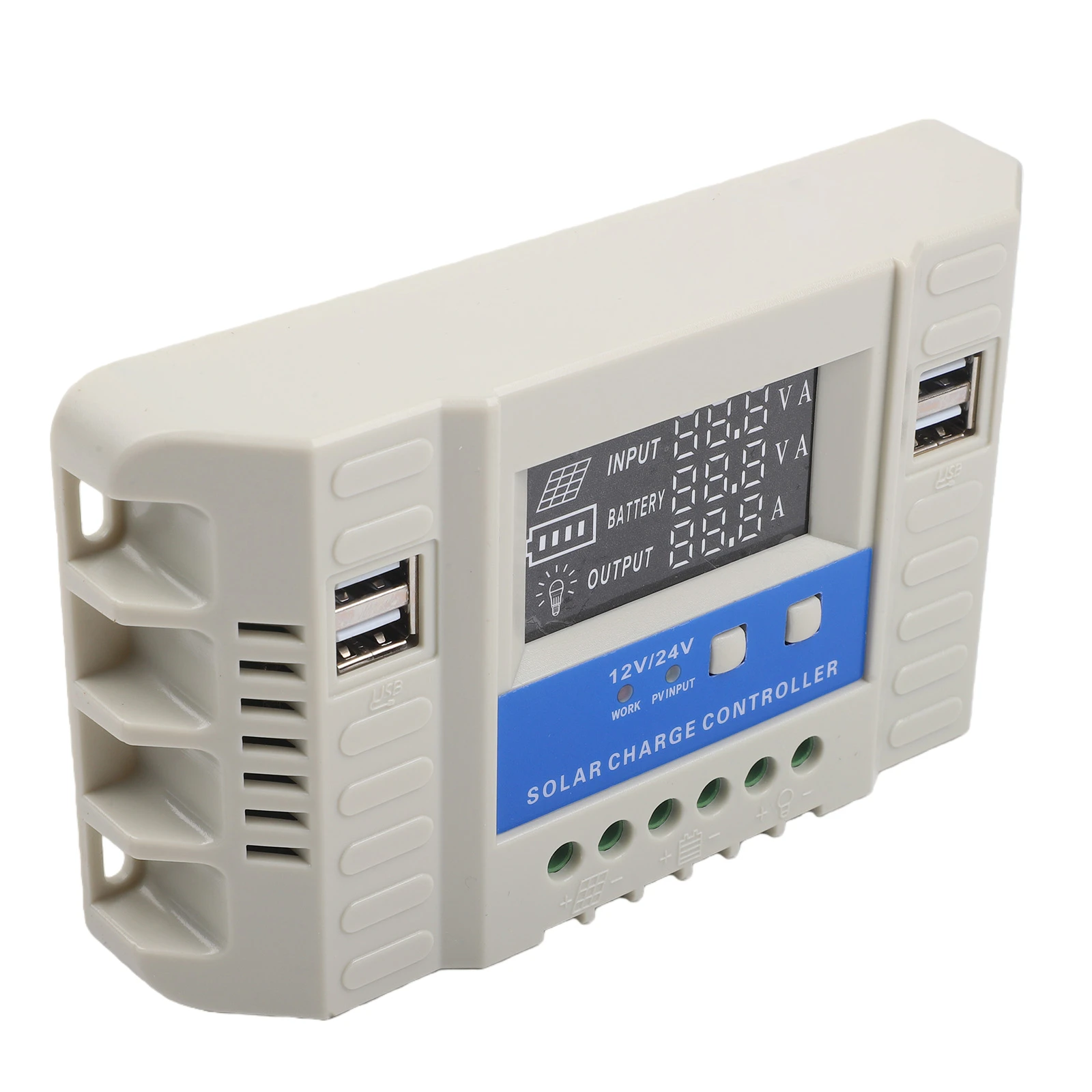 1pc 12V/24V Solar Charge Controller Lead-Acid Battery Solar Charging System For Ernary Lithium Batteries Lithium Iron Phosphate