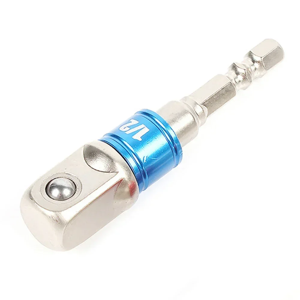 1pc Drill Socket Adapter Driver With Hex Shank Extension Bar 1 4 3 8 1 2 Nickel Plating Tools For Mechanic Hand Tools