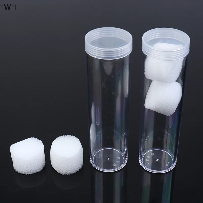 maveraW⚡2 piezas de monedas redondas de plástico transparente de 25 mm se adapta a tubos de almacenamiento de un cuarto de dólar tornillo para el hogar