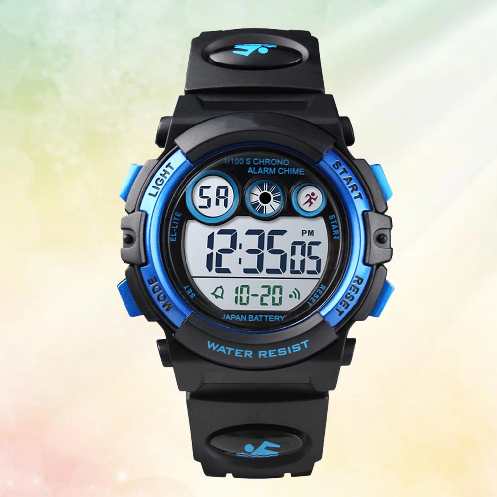 

Fashion 50M Waterproof 1451 1451 Women Watch Quartz Led Digital Alarm Date Watch For Women Black Blue