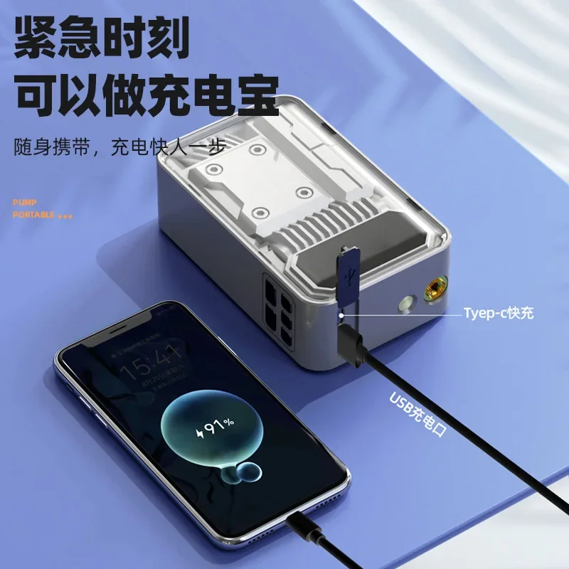 Pompa Ban Mobil Nirkabel Listrik 2026 Daya Tinggi Mini Portabel Air Treasure Auto Pump 3589