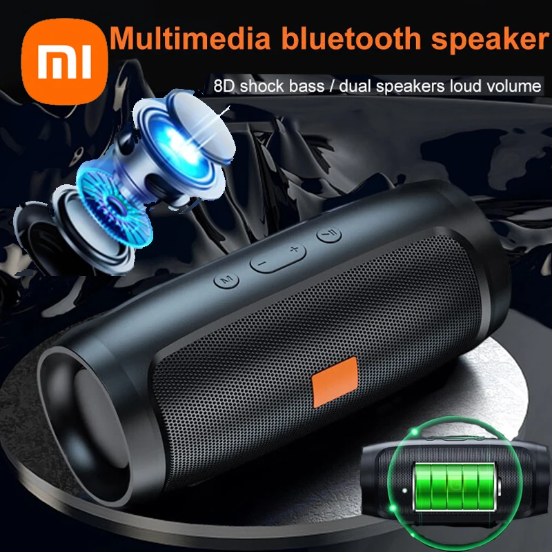 Xiaomi TF USB Bluetooth Speaker Dual Speaker Stereo Outdoor Playback FM Voice Broadcasting Portable Subwoofer Wireless Speaker