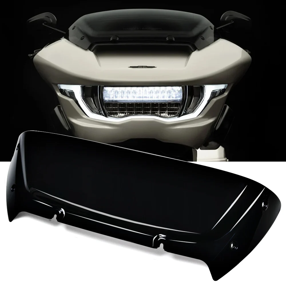 

4.5" Motorcycle Windshield Upper Fairing Windscreens Wind Deflector For Harley Touring CVO Road Glide FLTRX FLTRXSE 2023 2024 25