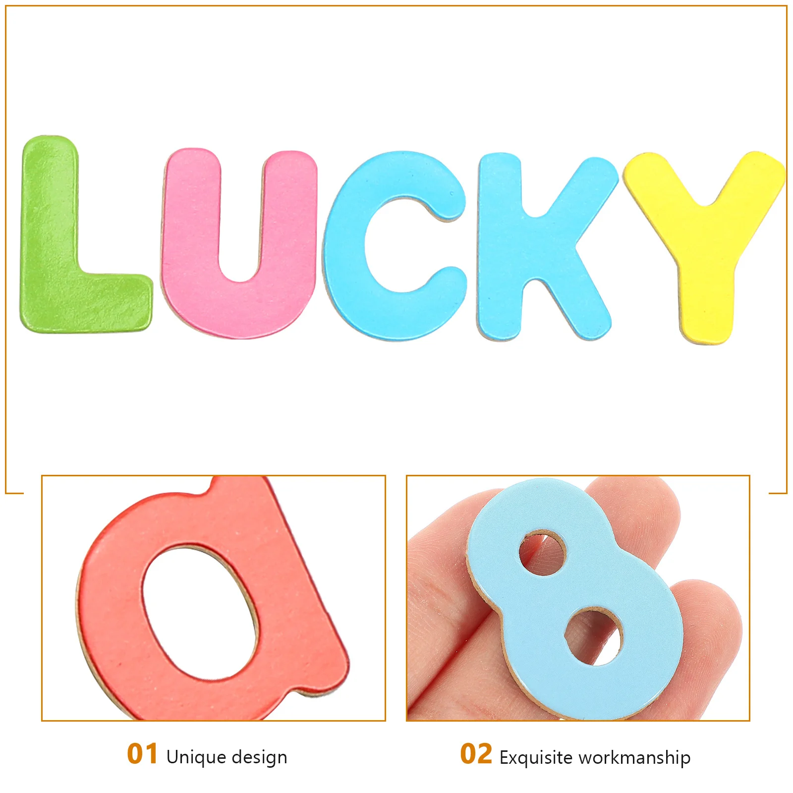 3 set 3 Sets Colorful Alphabet Number Fridge Magnets Wooden Educational Kids Cognitive Learning Abc 1-3 Math Refrigerator Magnet