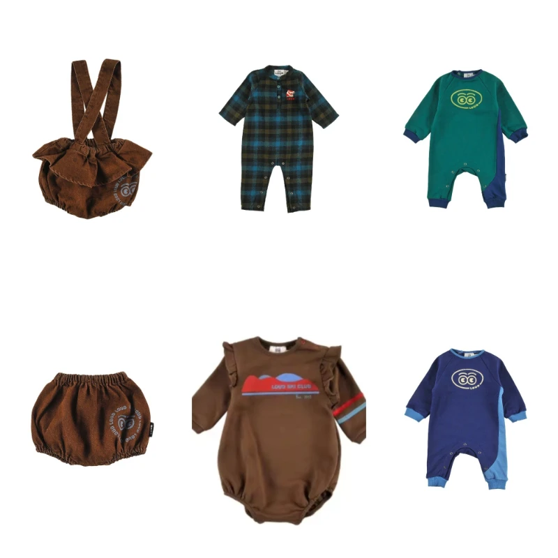 Cotton Baby Girls Romper Sets TNS26 Printed Long Sleeve T-shirt Shorts Infant Blouse Bloomers Toddler Summer Clothes